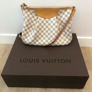 AUTHENTIC Louis Vuitton Siracusa Damier Azur MM